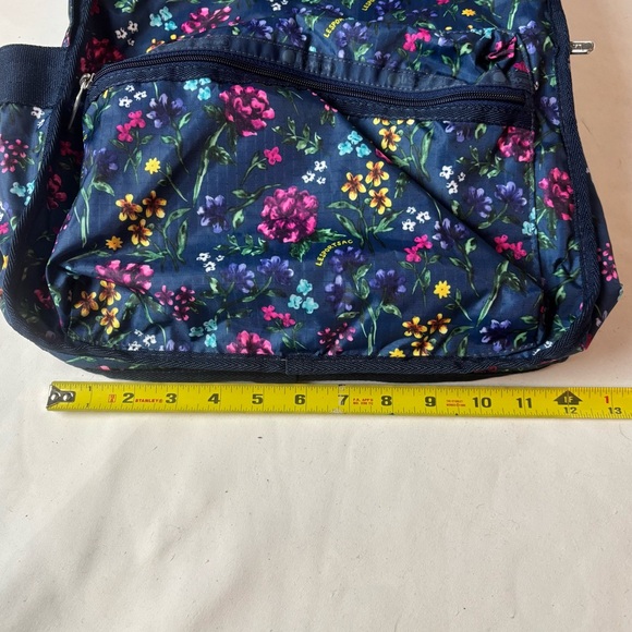 Lesportsac Route Backpack Navy Blue Ditsy Floral Print Cottagecore - Picture 6 of 8
